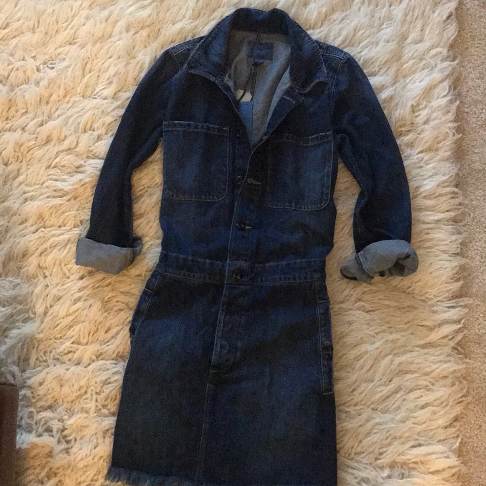Lucky Brand denim dress. Tie in back.